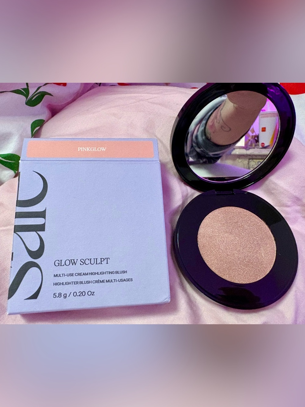 Saie Glow Sculpt Cream Highlighter & Blush — Pink Glow